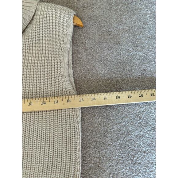 Sweater Vest S Chunky Sleeveless High Neck 100% Wool Old Money Quiet Luxury - Picture 4 of 6